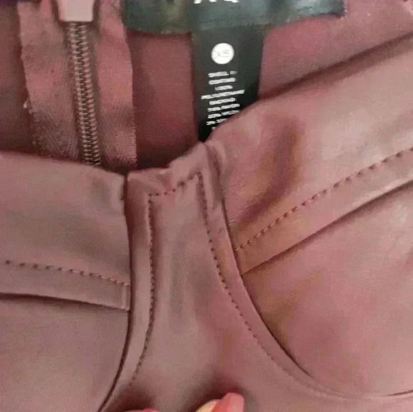 Aqua Faux Leather Bustier Bodysuit size xs #89 - Picture 3 of 4